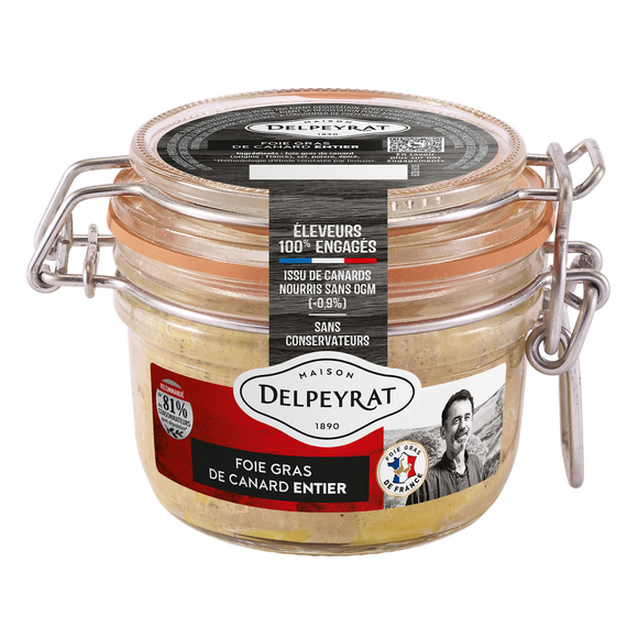 Foie gras canard entier Sud-Ouest DELPEYRAT bocal 125g