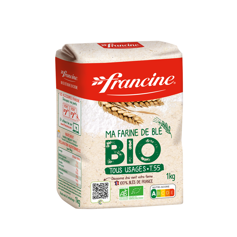 Farine de blé bio, FRANCINE, 1kg