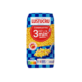 Coquillettes cuisson 3min LUSTUCRU, 500g