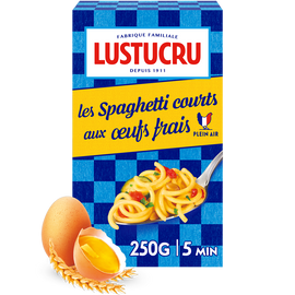 Spaghettis courts aux oeufs LUSTUCRU, 250g