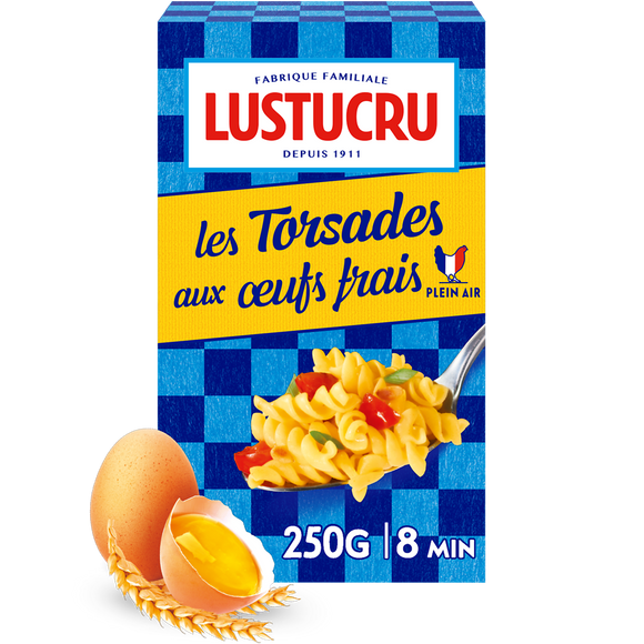 Torsettes aux oeufs LUSTUCRU, 250g