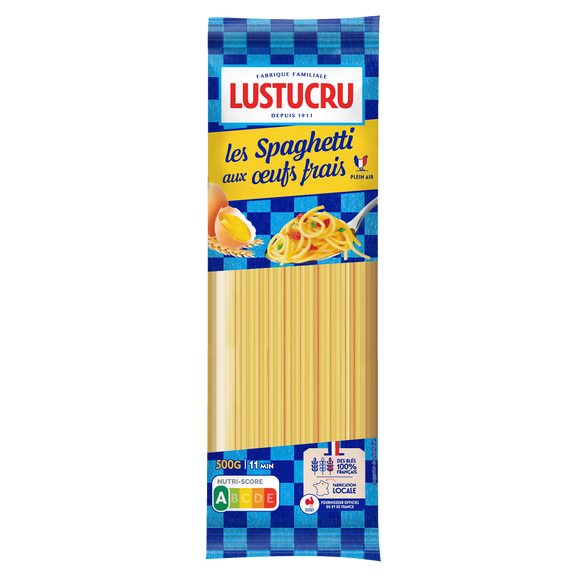 Les spaghetti aux oeufs frais LUSTUCRU - paquet 500g