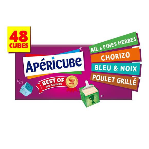 Fromage apéritif Best of des saveurs APERICUBE - 48 cubes 250g