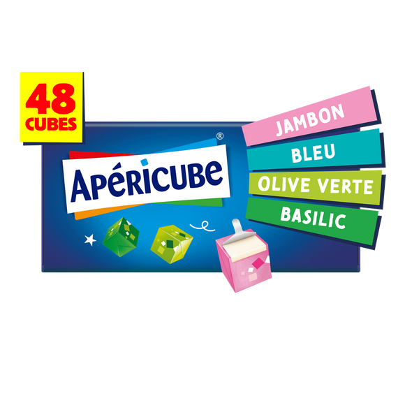 Fromage apéritif Cocktail APERICUBE - 48 cubes 250g