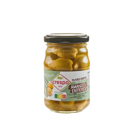 Olives vertes farcies amandes CRESPO, 120g