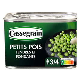 Petits pois CASSEGRAIN - Boîte 495g