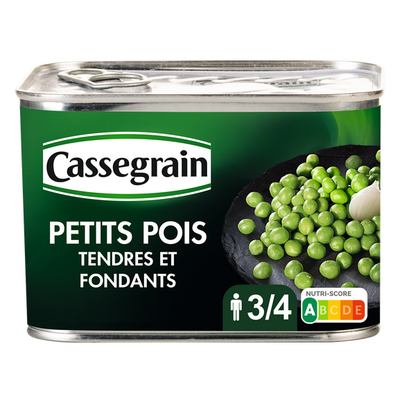 Petits pois CASSEGRAIN - Boîte 495g