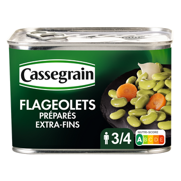 Flageolets verts extra fins CASSEGRAIN - Boîte 465g