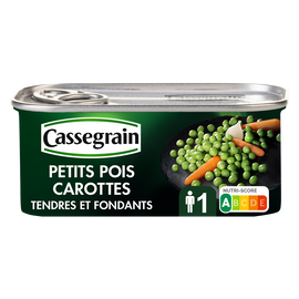 Petits pois et carottes CASSEGRAIN - Boîte 130g