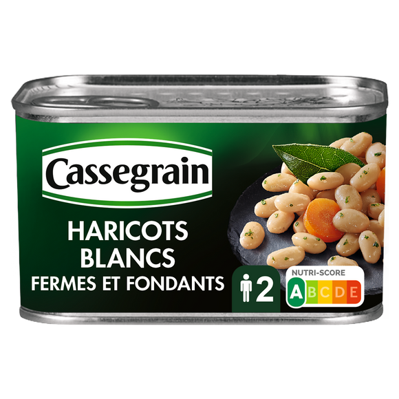 Haricots blancs cuisinés CASSEGRAIN - Boîte 400g