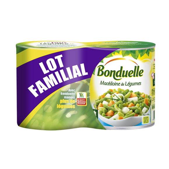 Macédoine de légumes BONDUELLE, 2 boites de 530g