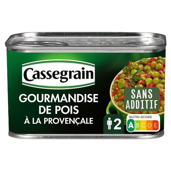 Pois cuisinés à la provençale CASSEGRAIN - Boîte 375g