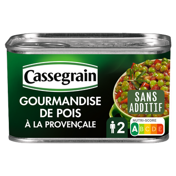 Pois cuisinés à la provençale CASSEGRAIN - Boîte 375g