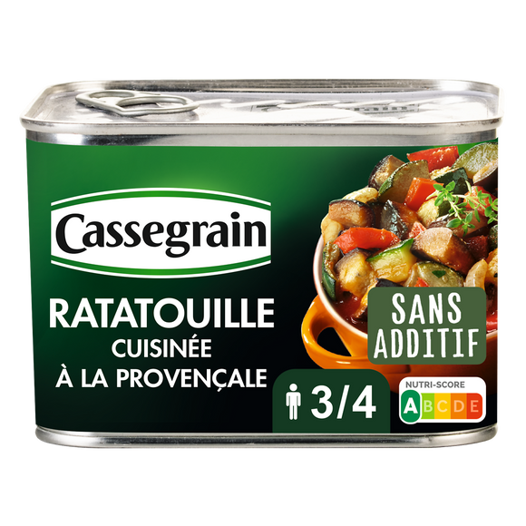 Ratatouille cuisinée à la Provençale CASSEGRAIN - Boîte 660g