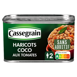 Haricots coco cuisinés aux tomates - Boîte 435g