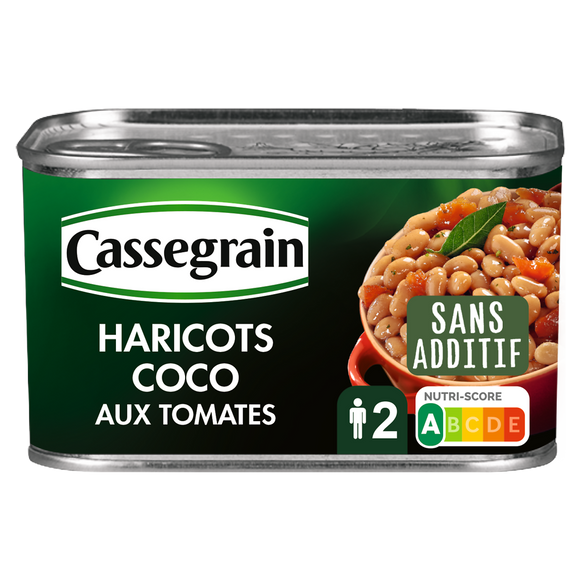 Haricots coco cuisinés aux tomates - Boîte 435g