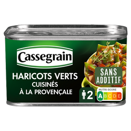Haricots verts plats à la Provençale CASSEGRAIN - Boîte 375g