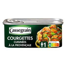 Courgettes cuisinées à la Provençale CASSEGRAIN - Boîte 185g