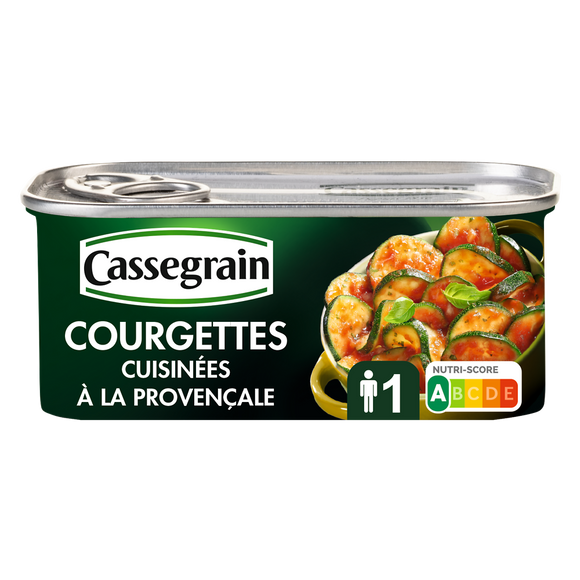 Courgettes cuisinées à la Provençale CASSEGRAIN - Boîte 185g
