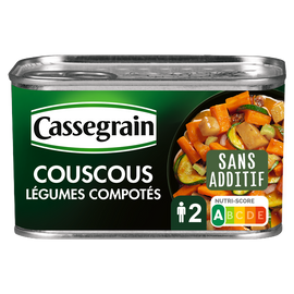 Légumes compotés pour couscous CASSEGRAIN - Boîte de 375g