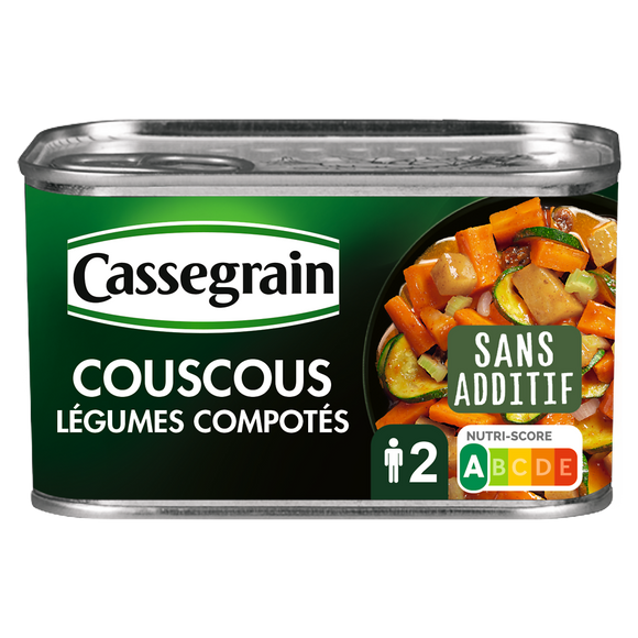 Légumes compotés pour couscous CASSEGRAIN - Boîte de 375g