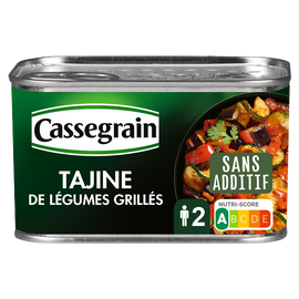 Tajine légumes grillés coriandre & raisins secs CASSEGRAIN - Boîte 375g