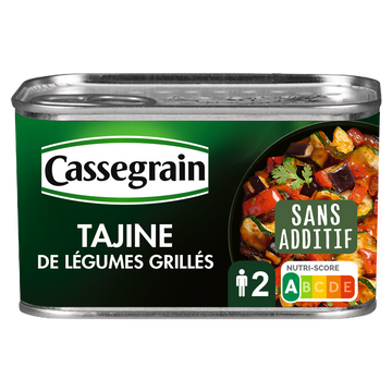 Tajine légumes grillés coriandre & raisins secs CASSEGRAIN - Boîte 375g