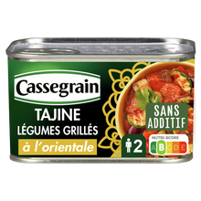 Tajine légumes grillés coriandre & raisins secs CASSEGRAIN - Boîte 375g