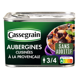 Aubergines cuisinées à la provençale CASSEGRAIN - Boîte 660g