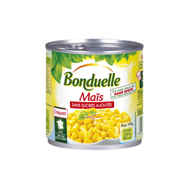 Maïs sans sucres ajoutés doux en grains BONDUELLE - Boîte 285g