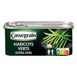 Haricots verts extra fins CASSEGRAIN - Boîte 110g net égoutté