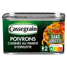 Poivrons cuisinés au piment d'Espelette CASSEGRAIN - Boîte 375g