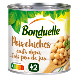 Pois chiches très peu de jus BONDUELLE - Boîte 265g