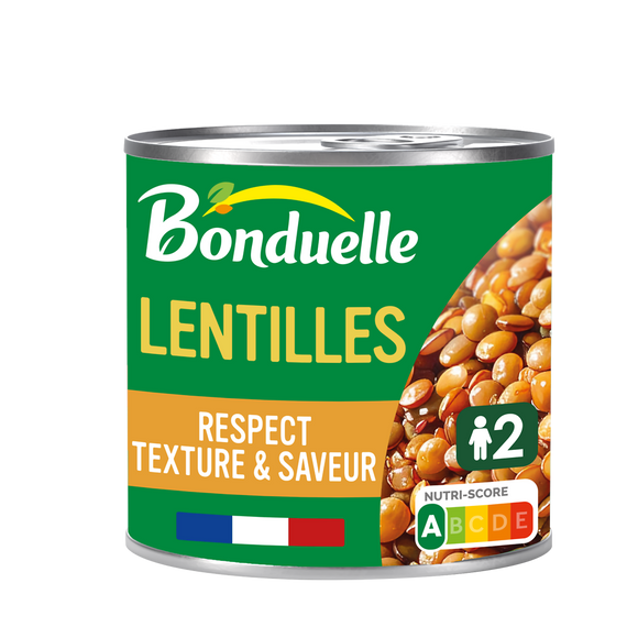 Lentilles très peu de jus BONDUELLE - Boîte 265g