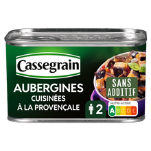 Aubergines cuisinées à la provençale CASSEGRAIN Boîte 375g