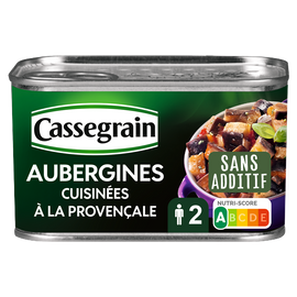 Aubergines cuisinées à la provençale CASSEGRAIN Boîte 375g