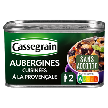 Aubergines cuisinées à la provençale CASSEGRAIN Boîte 375g