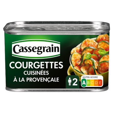 Courgettes cuisinées à la provençale CASSEGRAIN - Boîte 375g