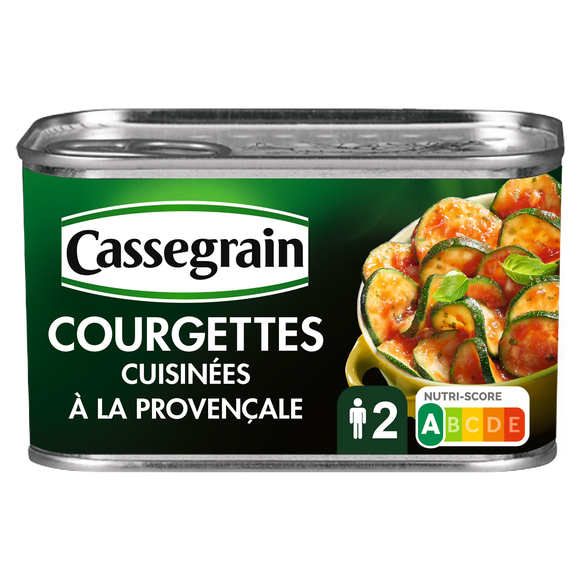 Courgettes cuisinées à la provençale CASSEGRAIN - Boîte 375g