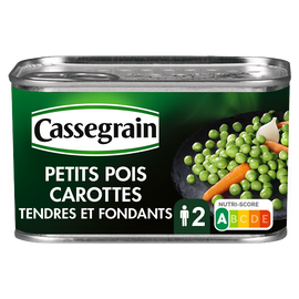 Petits pois carottes CASSEGRAIN - Boîte 265g