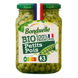 Petits pois bio BONDUELLE - Bocal 360g