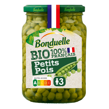 Petits pois bio BONDUELLE - Bocal 360g