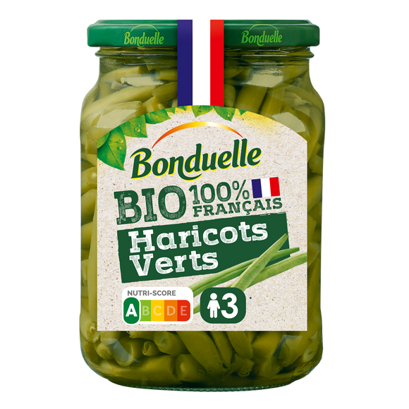 Haricots verts bio BONDUELLE - Bocal 280g