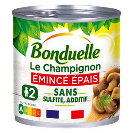 Champignons émincés épais BONDUELLE - Boîte 230g