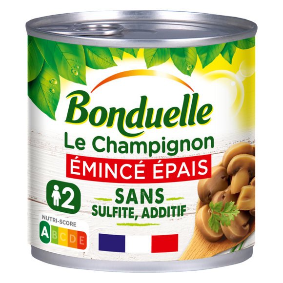 Champignons émincés épais BONDUELLE - Boîte 230g