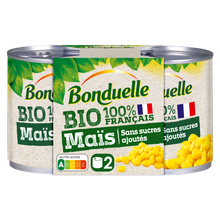 Maïs sans sucres ajoutés bio BONDUELLE - 2 boîtes de 140g