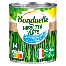 Haricots verts extra-fins BONDUELLE - Boîte de 440g net égoutté