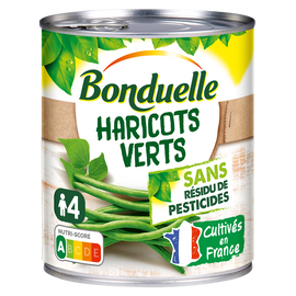 Haricots verts extra-fins Sans résidu de pesticides BONDUELLE - Boîtede 440g net égoutté