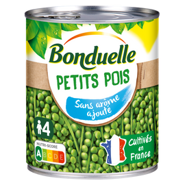 Petits pois sans arôme ajouté BONDUELLE - Boîte 4/4 560g