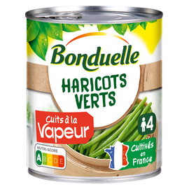 Haricots verts Cuisson vapeur BONDUELLE - Boîte de 440g net égoutté